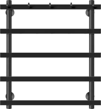 Полотенцесушитель водяной Secado Понтида 1 К 60х50, черный матовый Понтида 1 К 60/50/60, водяной, ЧЕРНЫЙ МАТОВЫЙ