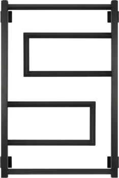 Полотенцесушитель водяной Secado Рабби 80х50, черный матовый 4673739252826