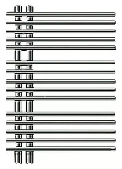 Полотенцесушитель водяной Zehnder Yucca Star хром YASC-070-050