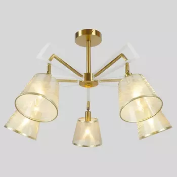 Потолочная люстра Eurosvet Alicante 60082/5 золотая бронза