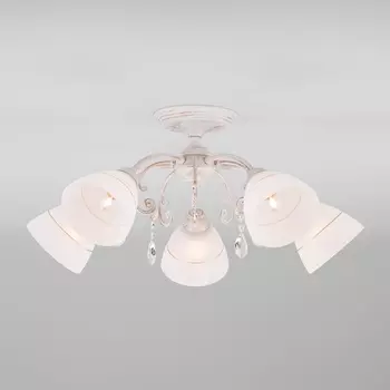 Потолочная люстра Eurosvet Camilla 30156/5 белый с золотом