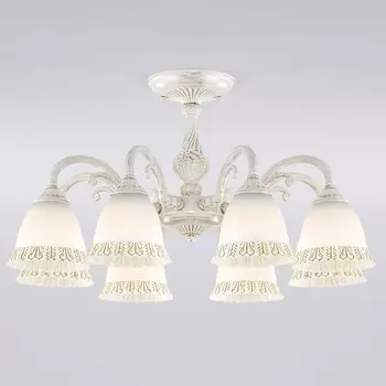 Потолочная люстра Eurosvet Campina 60107/8 белый с золотом