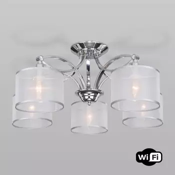 Потолочная люстра Eurosvet Fabiola 60124/5 хром Smart