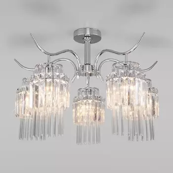 Потолочная люстра Eurosvet Sevilia 10119/5 хром/прозрачный хрусталь Strotskis