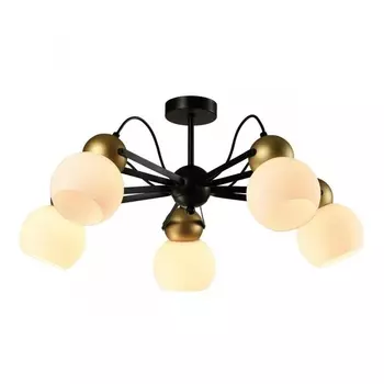 Потолочная люстра IMEX Cleo MD.22438-5-S-BK+GD