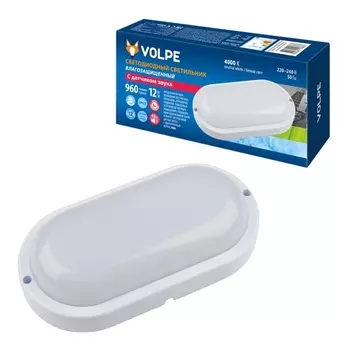 Потолочный светодиодный светильник (UL-00004068) Volpe ULW-Q215 12W/4000K Sensor IP65 White