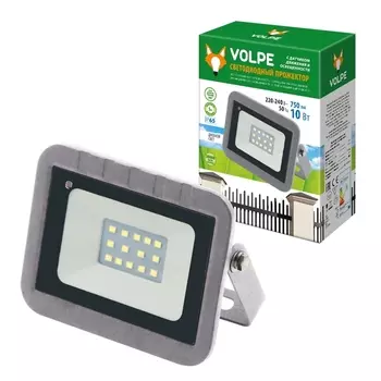 Прожектор светодиодный (UL-00003347) Volpe 10W 6500К ULF-Q592 10W/DW Sensor IP65 220-240B Silver Ulf-Q592 10W/DW Sensor IP65 220-240B Silver
