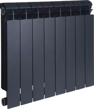 Радиатор биметаллический Global Style plus 500 8 секций, черный 155263