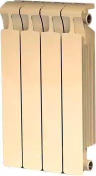Радиатор биметаллический Rifar Monolit 500 4 секции, айвори RM50043/41013