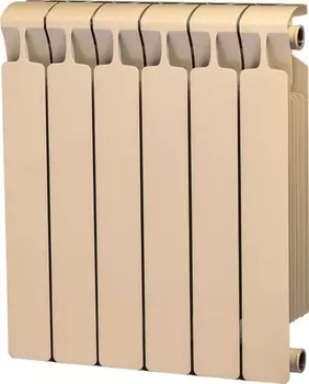 Радиатор биметаллический Rifar Monolit 500 6 секций, айвори RM50063/41013