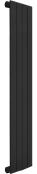 Радиатор стальной KZTO Соло В1-1750 4 секции, боковое правое подключение, черный матовый СВ117504RAL9005М