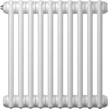 Радиатор стальной Zehnder Charleston 2050/10 2-трубчатый, подключение 1270, белый, с кронштейнами 2050_10_9016_1270_CVD1BH