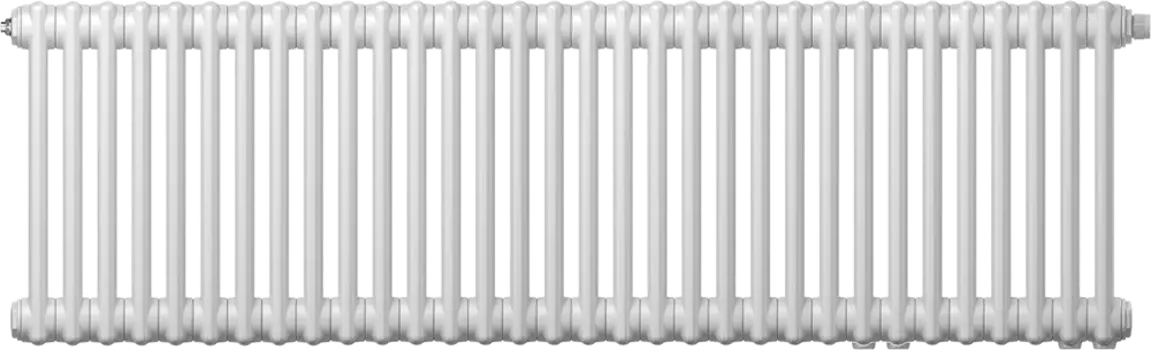 Радиатор стальной Zehnder Charleston 2050/32 2-трубчатый, подключение V001, белый, с кронштейнами 2050_32_9016_V001_CVD1BH