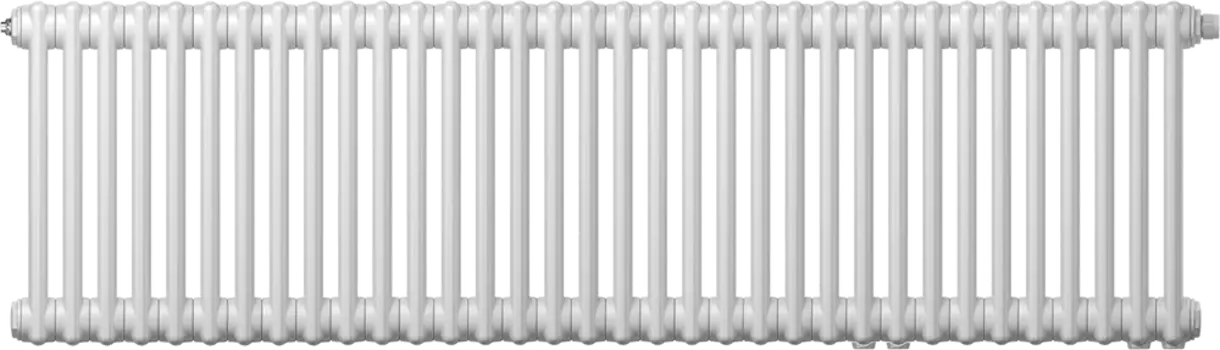 Радиатор стальной Zehnder Charleston 2050/34 2-трубчатый, подключение V001, белый, с кронштейнами 2050_34_9016_V001_CVD1BH