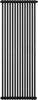 Радиатор стальной Zehnder Charleston 2180/14 2-трубчатый, подключение V001, матовый черный, с кронштейнами 2180_14_9205_V001_CVD1BH