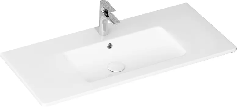 Раковина Allen Brau Fantasy Flat 102x47, с переливом, белая 4.11014.20