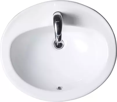 Раковина beWash Balaton 90561101 56 см для смесителя на 1 отверстие овальная