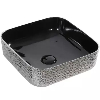 Раковина-чаша CeramaLux 38 D1303H020 Черная Серебро