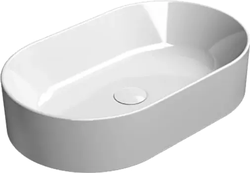 Раковина GSI Kube X 60x37, овальная, белая глянцевая 945811