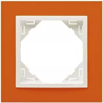 Рамка 1-постовая Efapel Logus 90 Animato оранжевый/лед 90910 TJG