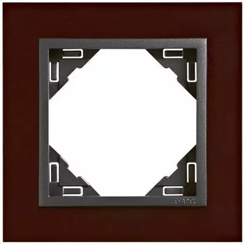 Рамка 1-постовая Efapel Logus 90 Animato темно-красный/серый 90910 TBS