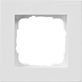 Рамка 1-постовая Gira E2 монтаж заподлицо чисто-белый шелковисто-матовый 0211225