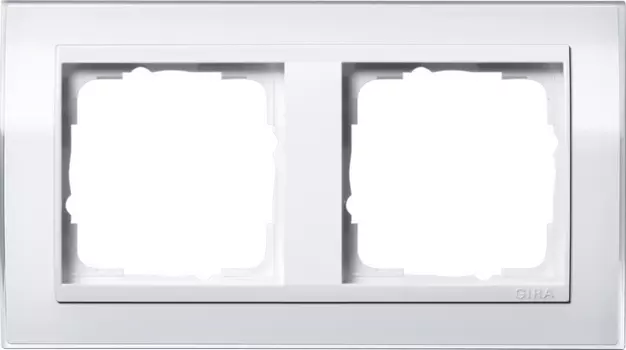 Рамка 2-постовая Gira Event Clear белый/белый глянцевый 0212723