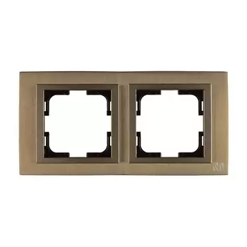 Рамка 2-постовая Mono Electric Style Aluminium бронза 107-810000-161