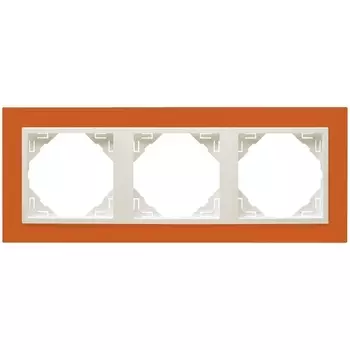 Рамка 3-постовая Efapel Logus 90 Animato оранжевый/лед 90930 TJG