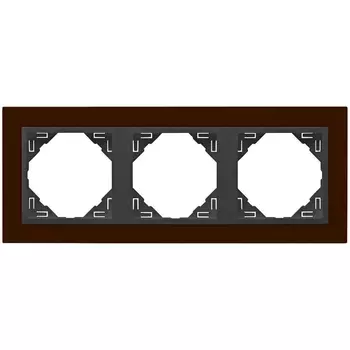 Рамка 3-постовая Efapel Logus 90 Animato темно-красный/серый 90930 TBS