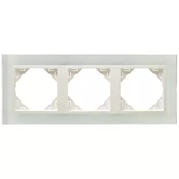 Рамка 3-постовая Efapel Logus 90 Crystal стекло/лед 90930 TCG