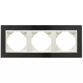 Рамка 3-постовая Efapel Logus 90 Petra натуральный гранит/лед 90930 TGG