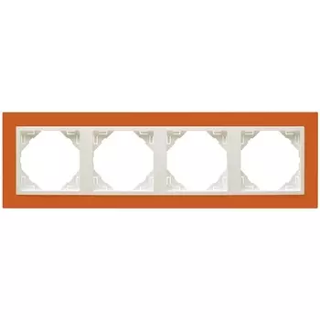 Рамка 4-постовая Efapel Logus 90 Animato оранжевый/лед 90940 TJG