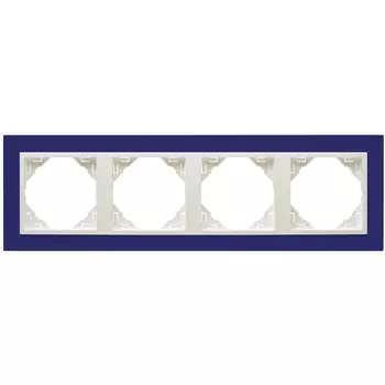 Рамка 4-постовая Efapel Logus 90 Animato синий/лед 90940 TZG