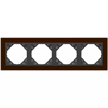 Рамка 4-постовая Efapel Logus 90 Animato темно-красный/серый 90940 TBS