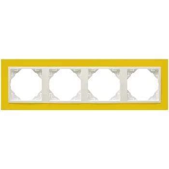 Рамка 4-постовая Efapel Logus 90 Animato желтый/лед 90940 TRG