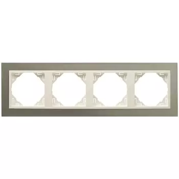 Рамка 4-постовая Efapel Logus 90 Metallo титан/жемчуг 90940 TTP