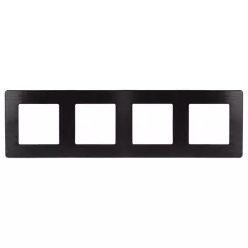 Рамка 4-постовая ЭРА 12 сатин черный 12-5104-06 Б0052534