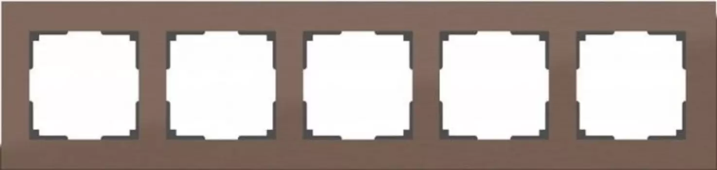Рамка Aluminium на 5 постов алюминий коричневый WL11-Frame-05 4690389073724