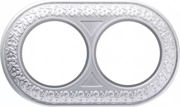 Рамка Antik Runda на 2 поста жемчужный WL70-frame-02 4690389106521
