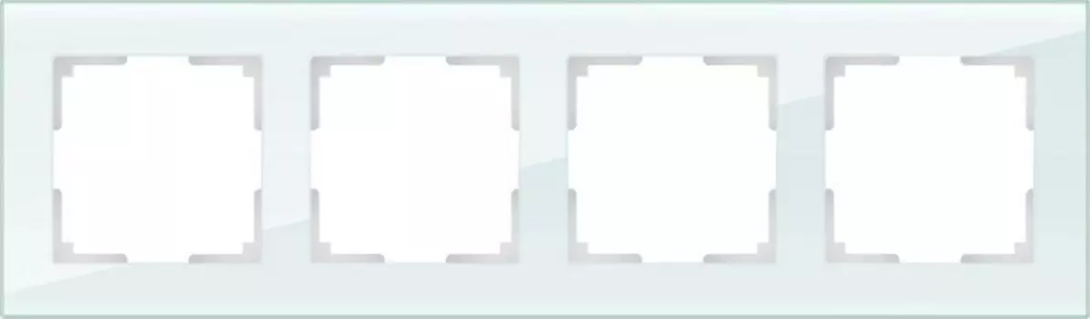 Рамка Favorit на 4 поста натуральное стекло WL01-Frame-04 4690389060199