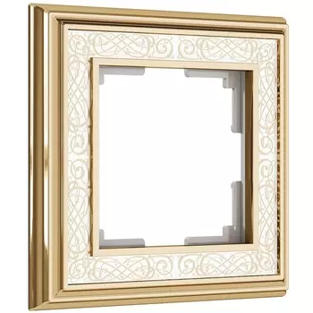 Рамка на 1 пост золото/белый Werkel W0011429 4690389159336