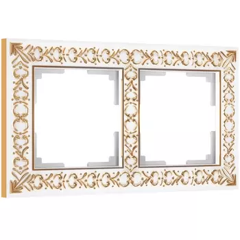 Рамка на 2 поста Werkel Antik белое золото W0021523 4690389158230