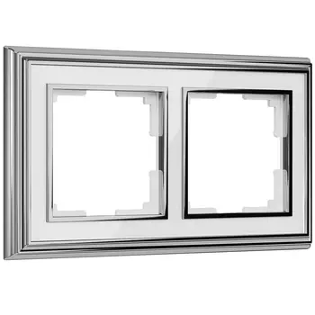 Рамка на 2 поста Werkel хром/белый W0021331 4690389159176