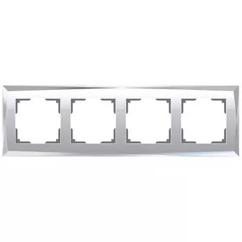 Рамка на 4 поста Werkel Diamant зеркальный W0041220 4690389158858