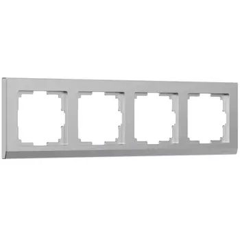 Рамка на 4 поста Werkel Stark серебряный W0041806 4690389161902