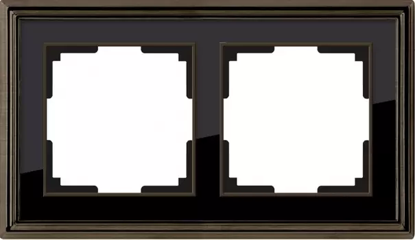 Рамка Palacio на 2 поста бронза/черный WL17-Frame-02 4690389103612