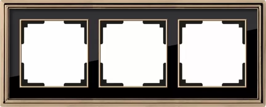 Рамка Palacio на 3 поста золото/черный WL17-Frame-03 4690389103681