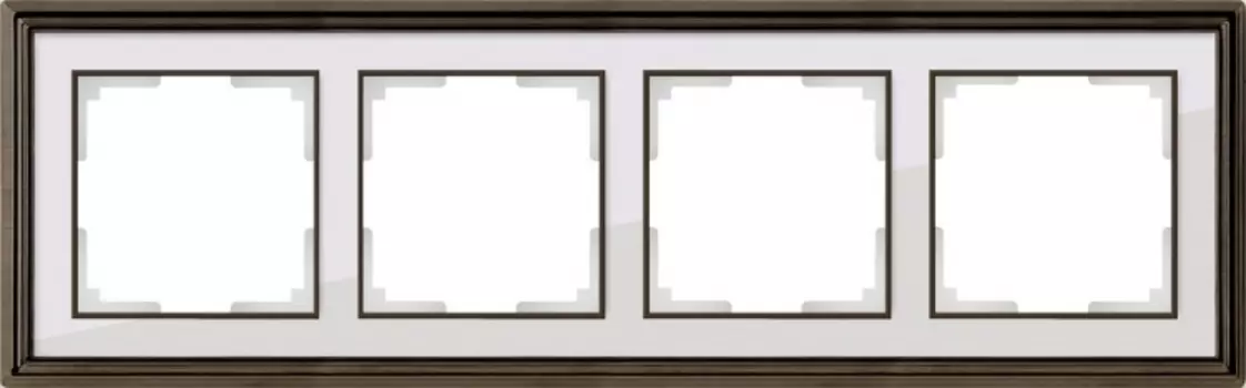 Рамка Palacio на 4 поста бронза/белый WL17-Frame-04 4690389103704