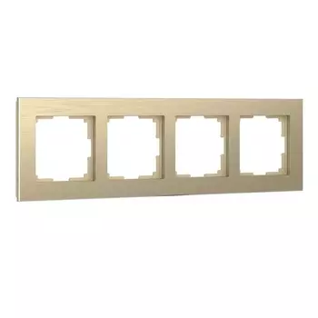 Рамка Werkel Aluminium на 4 поста шампань алюминий W0021711 4690389158162
